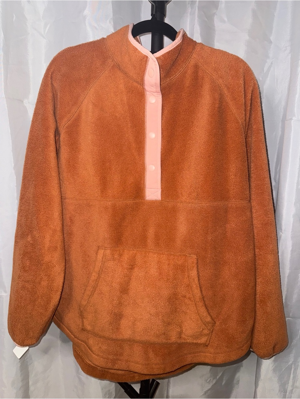 Rust Crewneck Fleece Pullover